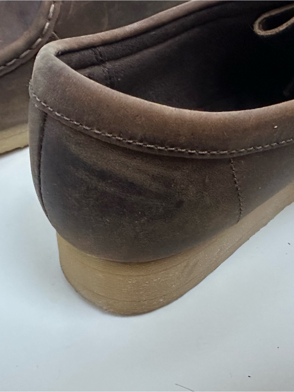 Clarks Women’s Brown Leather Chukka Moccasin Boots - Picture 7 of 8